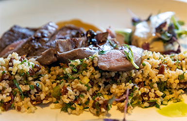 Fried rice with shrimps and vegetables